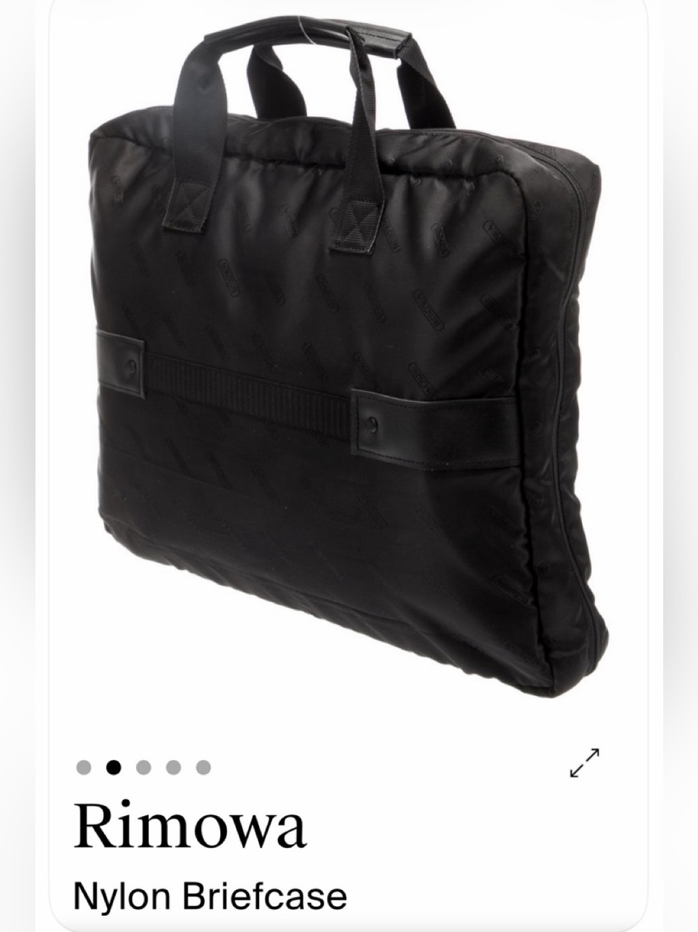 Vintage Rimowa Nylon briefcase laptop bag EUC pristine $650 black logo authentic
